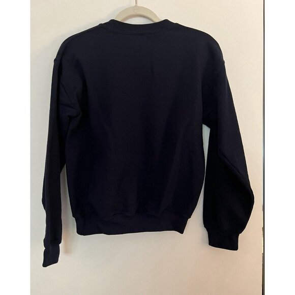 Vintage Y2K Michigan scripted embroidered blue sweatshirt sz S preppy Gildan - Picture 2 of 6